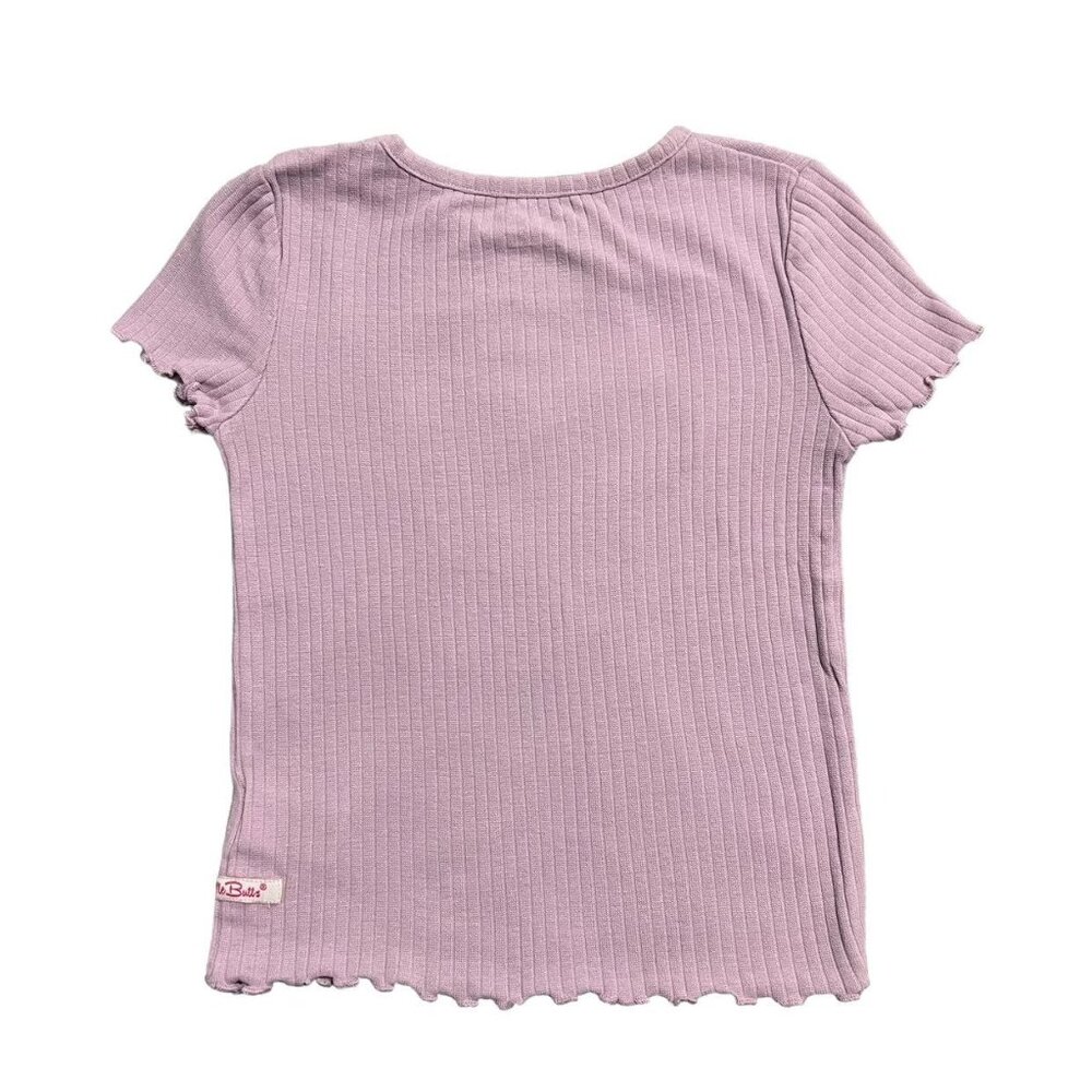RuffleButts 4T Lilac Ribbed Ruffles Pajamas Set - Picture 3 of 7